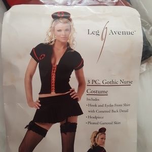 3pc Gothic Nurse Adult Halloween Costume